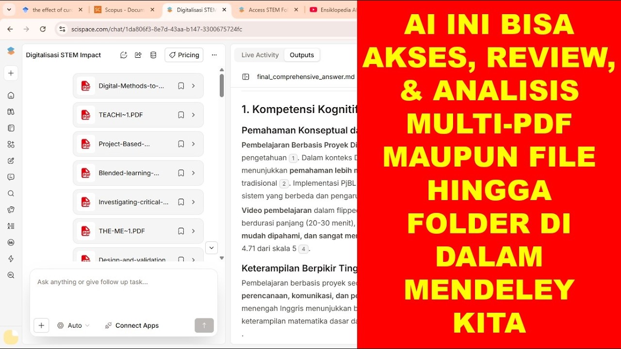 Terhubung ke Mendeley & Analisis Banyak Paper: Alur Kerja Riset Saya 2026 dengan SciSpace Agent