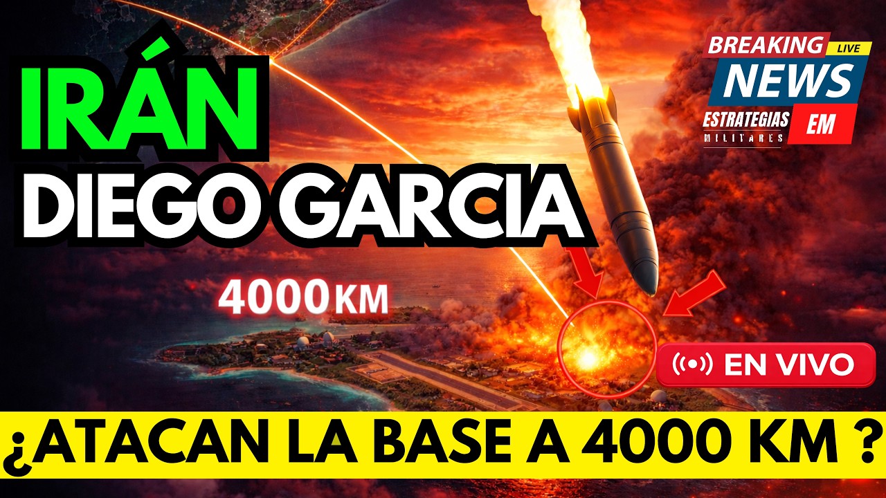 🚨 NOTICIAS IRÁN ATACA CON MISILES DIEGO GARCíA A 4000KM DE DISTANCIA