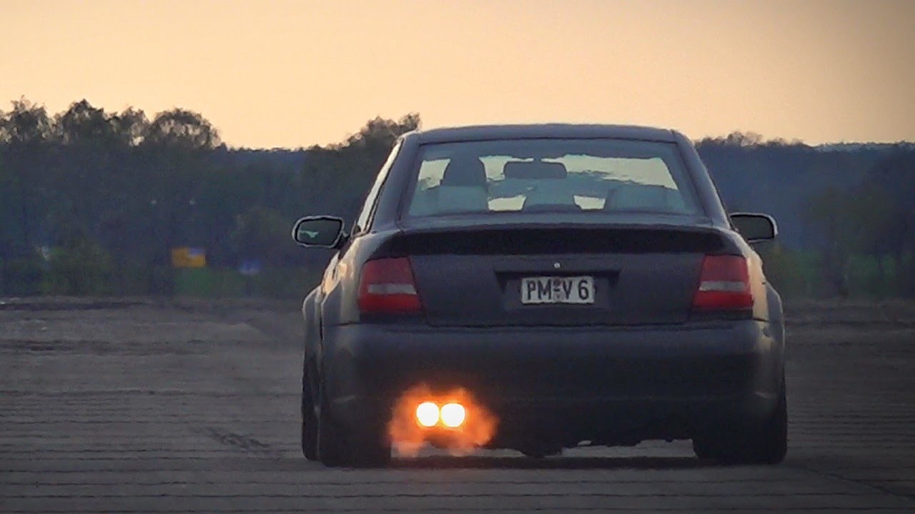 Audi RS4 B5 2.7 Bi-Turbo Anti Lag Launch Acceleration & Sound
