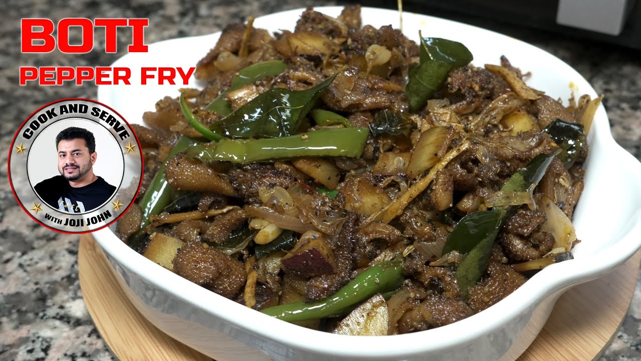 Mutton Boti Fry Recipe | നാടൻ ബോട്ടി ഫ്രൈ | Goat Intestine Fry Recipe | Boti Recipe | Mutton Recipes