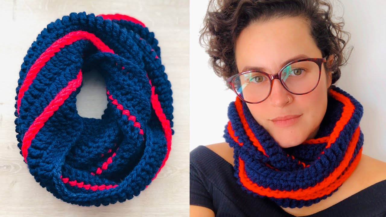 GOLA INFINITA DE CROCHÊ FÁCIL E SOB MEDIDA