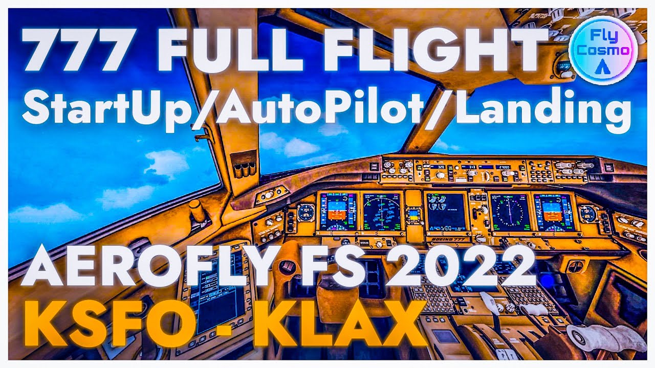 AEROFLY FS 2022 TUTORIAL Boeing 777 Full Flight Tutorial (AutoPilot FMC ILS AUTOLAND) 모바일 비행기 시뮬레이션