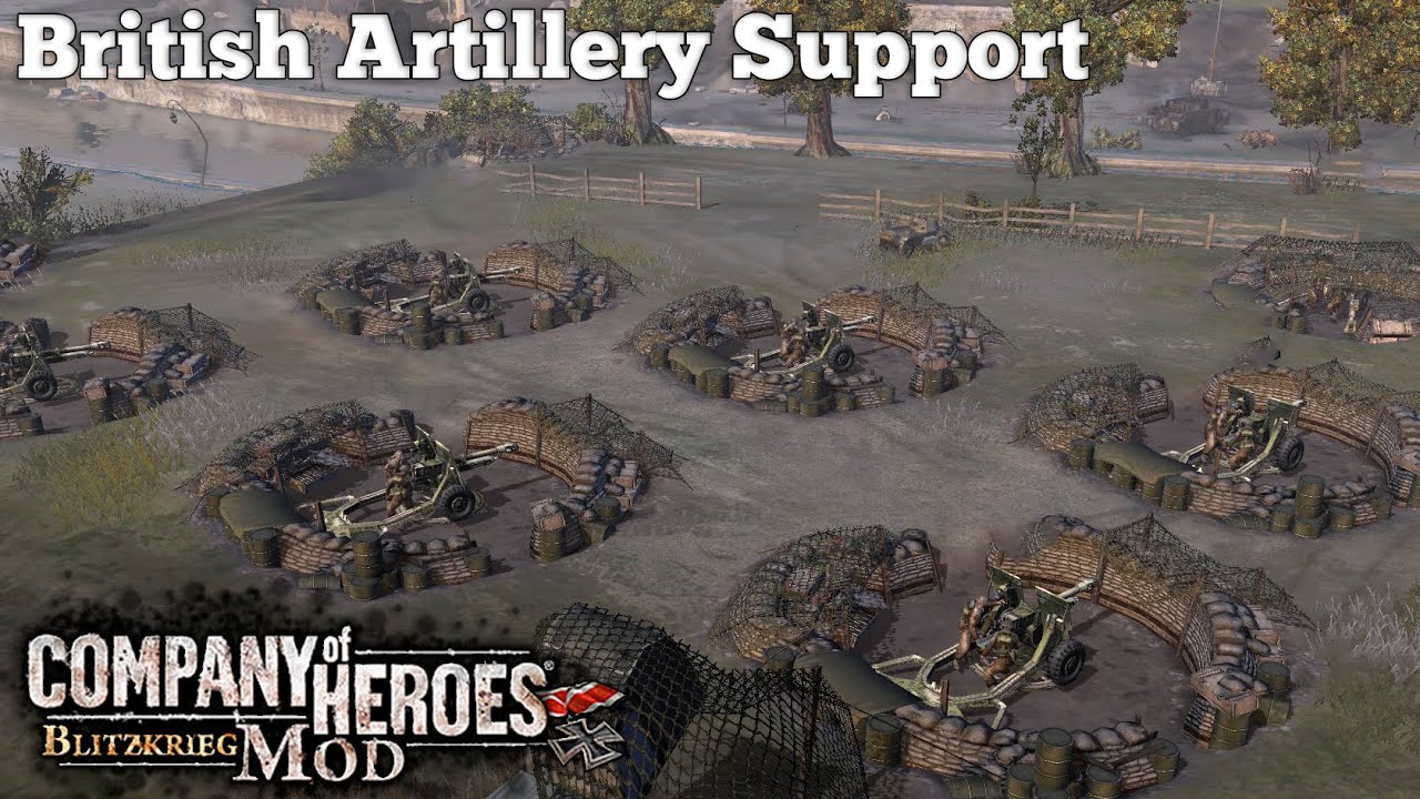 British Artillery Support | Company Of Heroes Blitzkrieg Mod