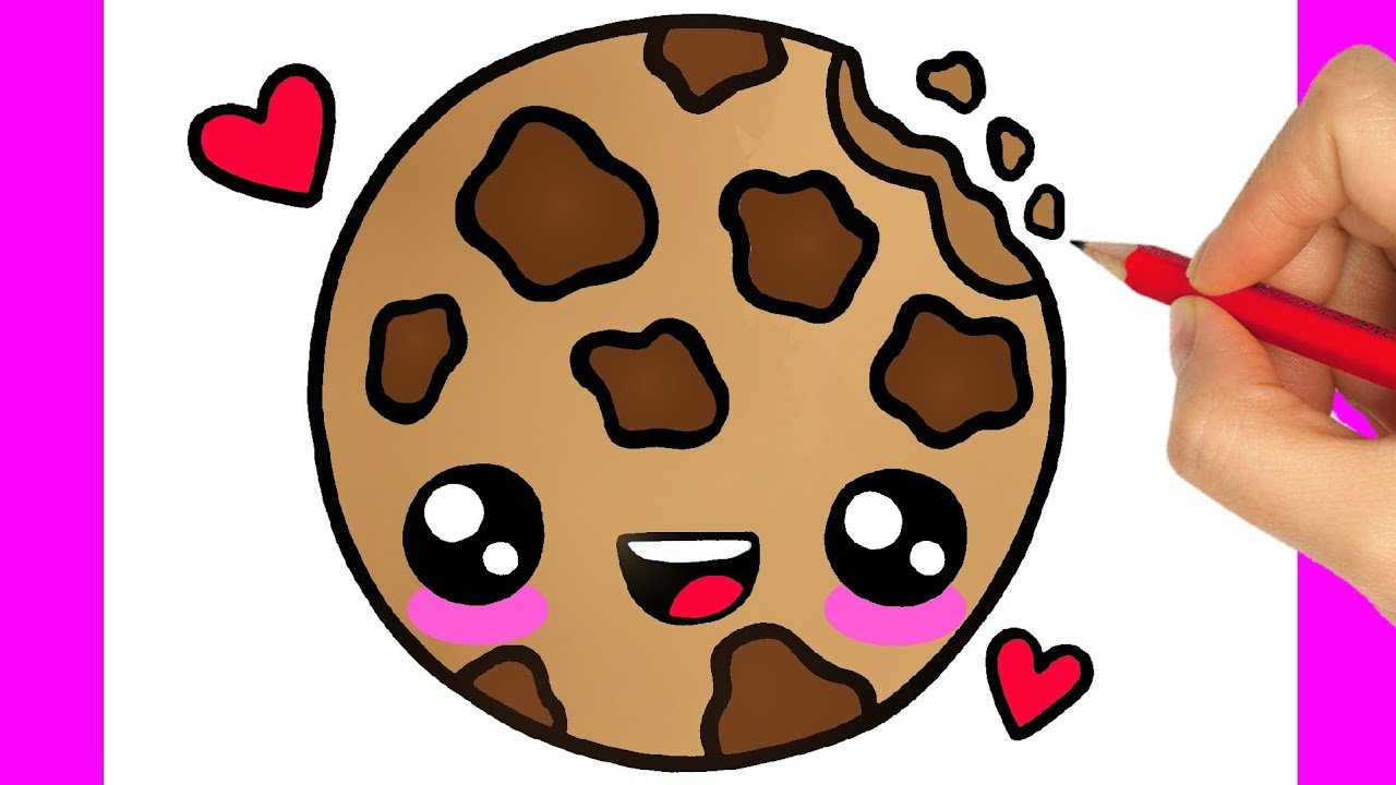 COMMENT DESSINER BISCUIT KAWAII ÉTAPE PAR ÉTAPE – Dessins kawaii facile