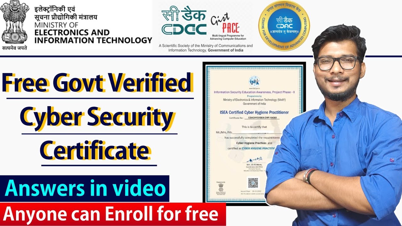 Govt cyber security certifications | cyber security certifications free | cybersecurity certificate