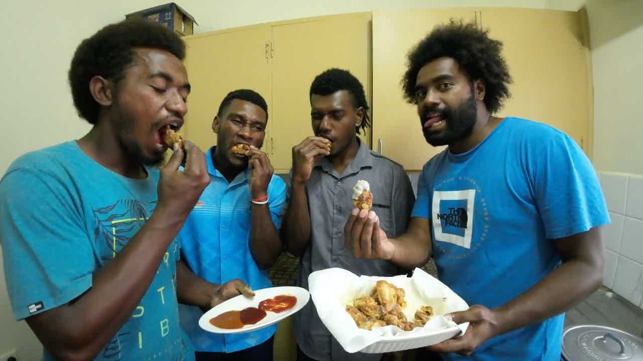 Village Boys Making & Trying Homemade Fried Chicken For The First Time🍗🇫🇯