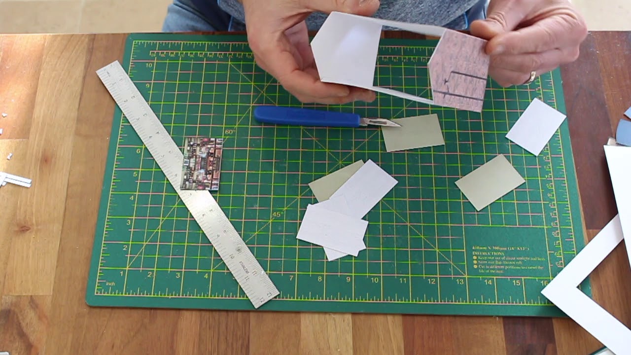 Model Railway Card Kit Building - Terraced Shop Part 1