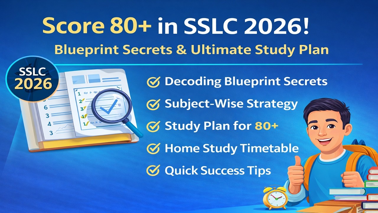 Score 80+ in SSLC 2026  | Blueprint Secrets & Study Plan | Study time table