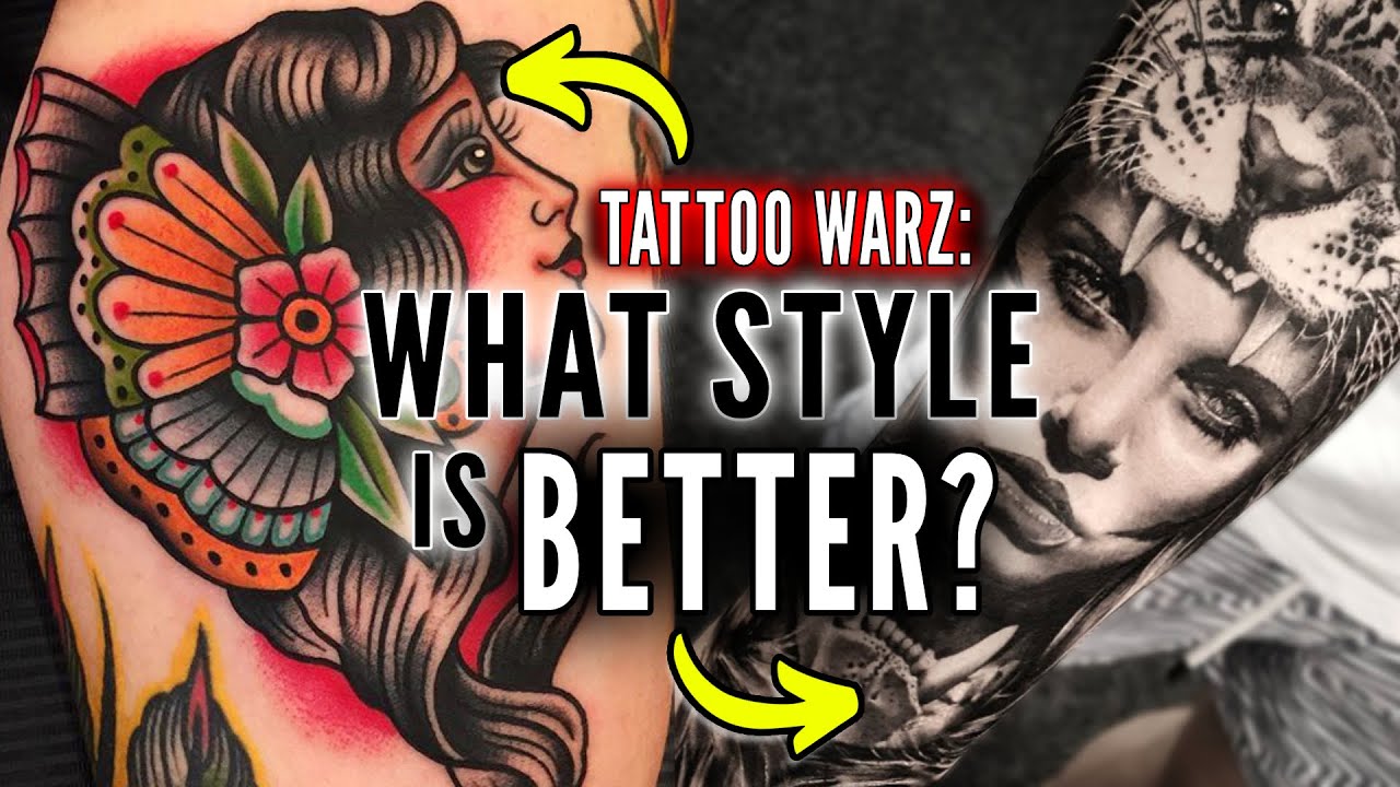 Tattoo WARZ: AMERICAN TRADITIONAL vs B&G REALISM | Who do you think WINS?