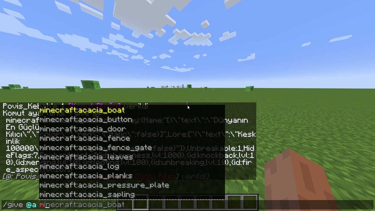 Minecraftda en g&uuml;&ccedil;l&uuml; kılı&ccedil; almak