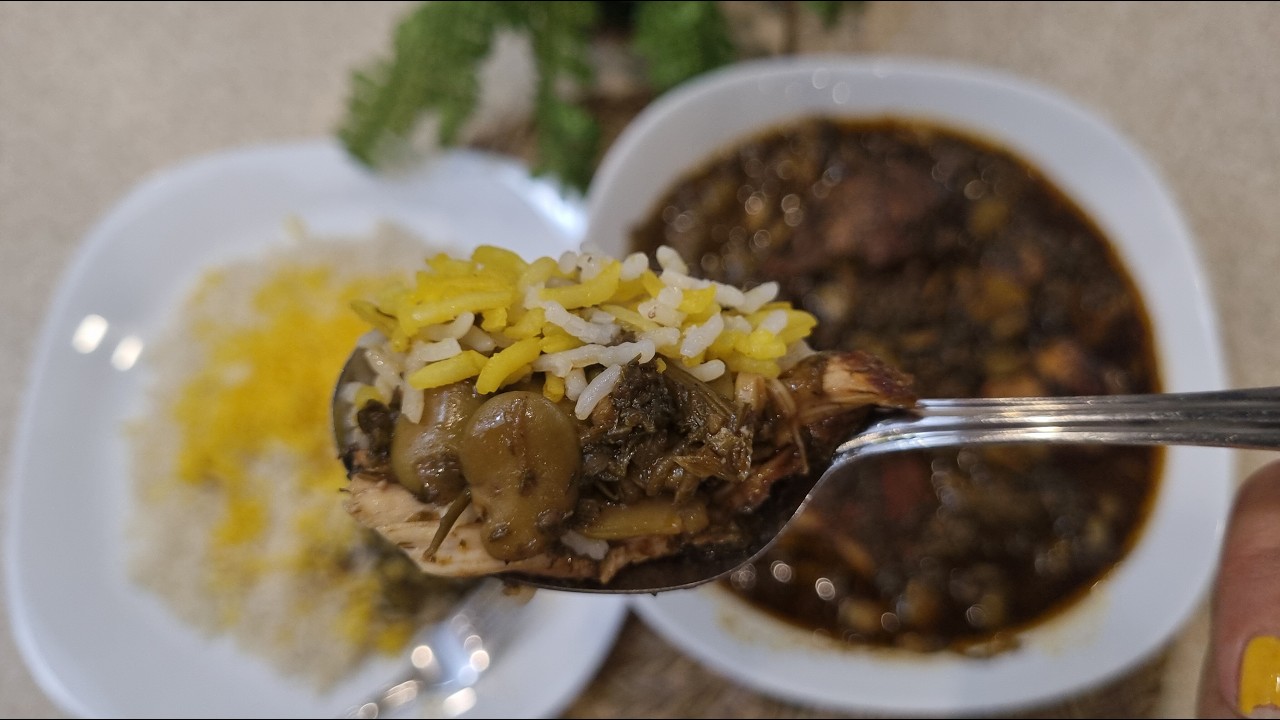 خورشت گیلانی شوید باقالی با رب انار، یک غذای سنتی و مجلسی سریع و خوشمزه