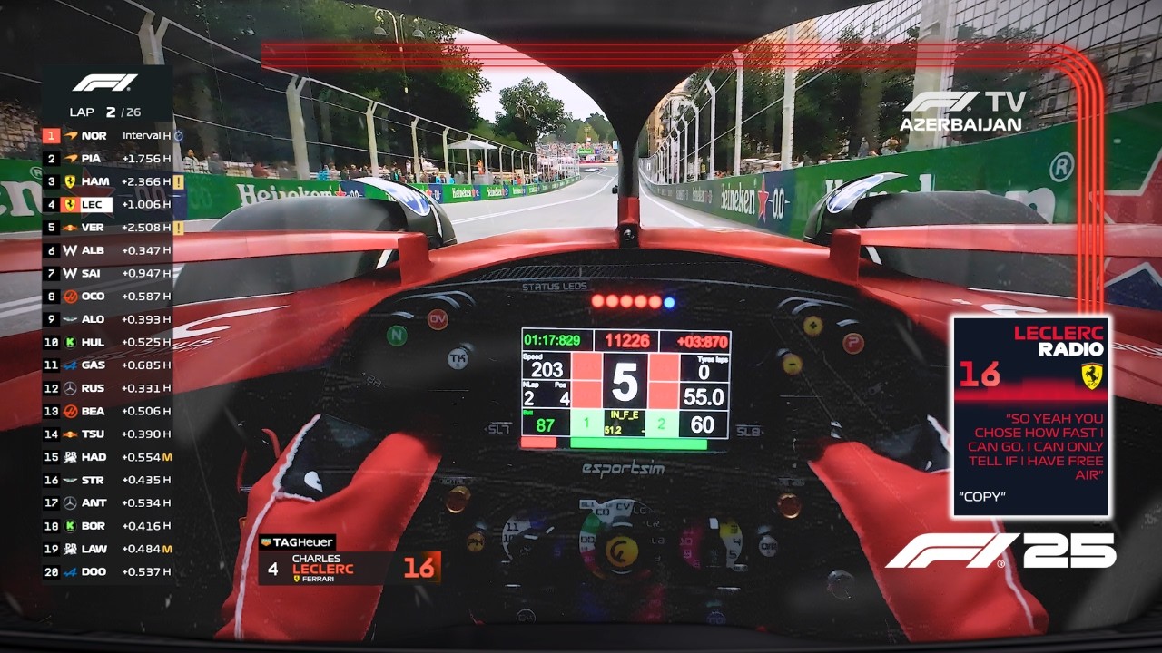ULTRA REALISTIC F1 25 - Charles Leclerc Ferrari SF-25 Azerbaijan GP