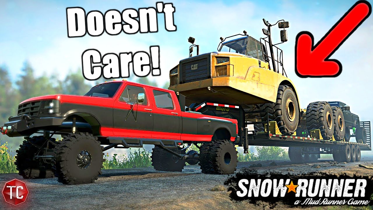 SnowRunner: NEW, Console FRIENDLY OBS Ford DUALLY can pull almost ANYTHING!!