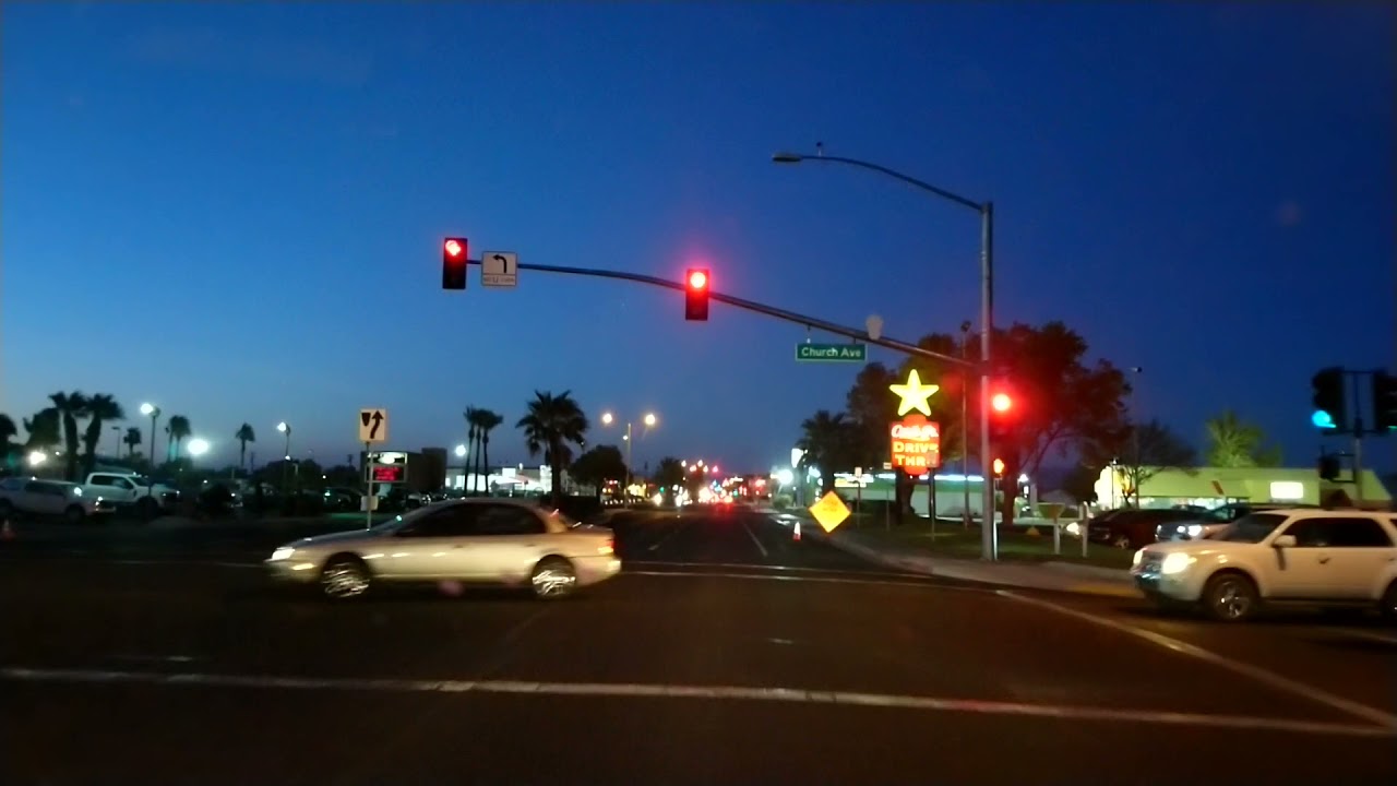 Ridgecrest CA, China Lake Blvd. Night Driving