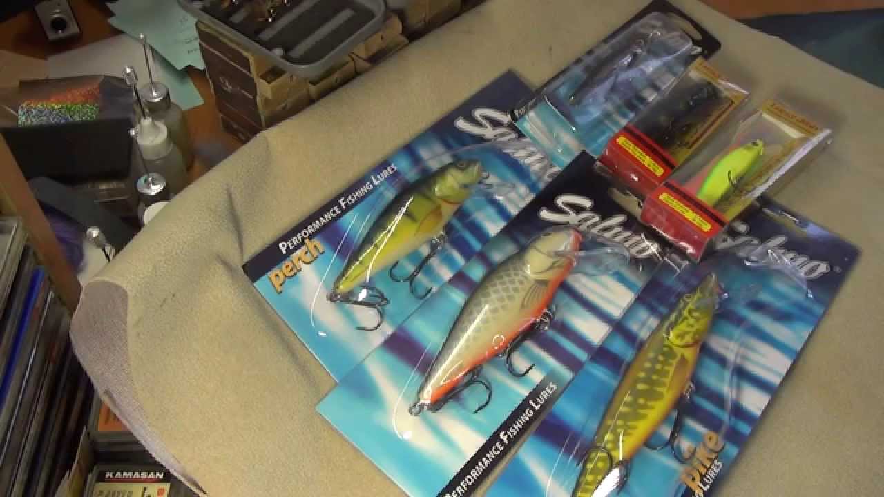 Воблеры салмо PERCH12F, 36гр.,2-4м. PERCH14F,50гр.,3-6м. PIKE16F,52гр.,2-5м и Lucky Jonn