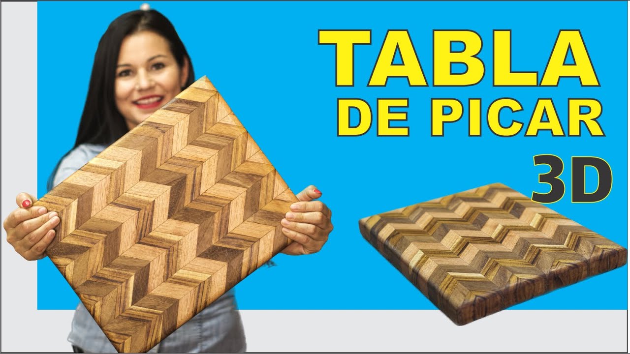 Como HACER una TABLA DE PICAR 🔪🍎 Efecto 3D / CUTTING BOARD MAKING.