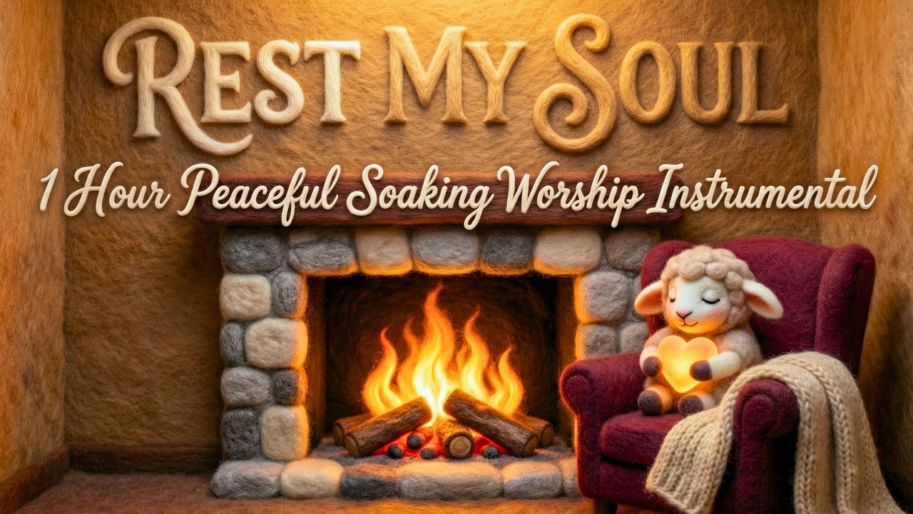 1-Hour Restful Soaking Worship Music (Fireplace Edition) | Rest My Soul