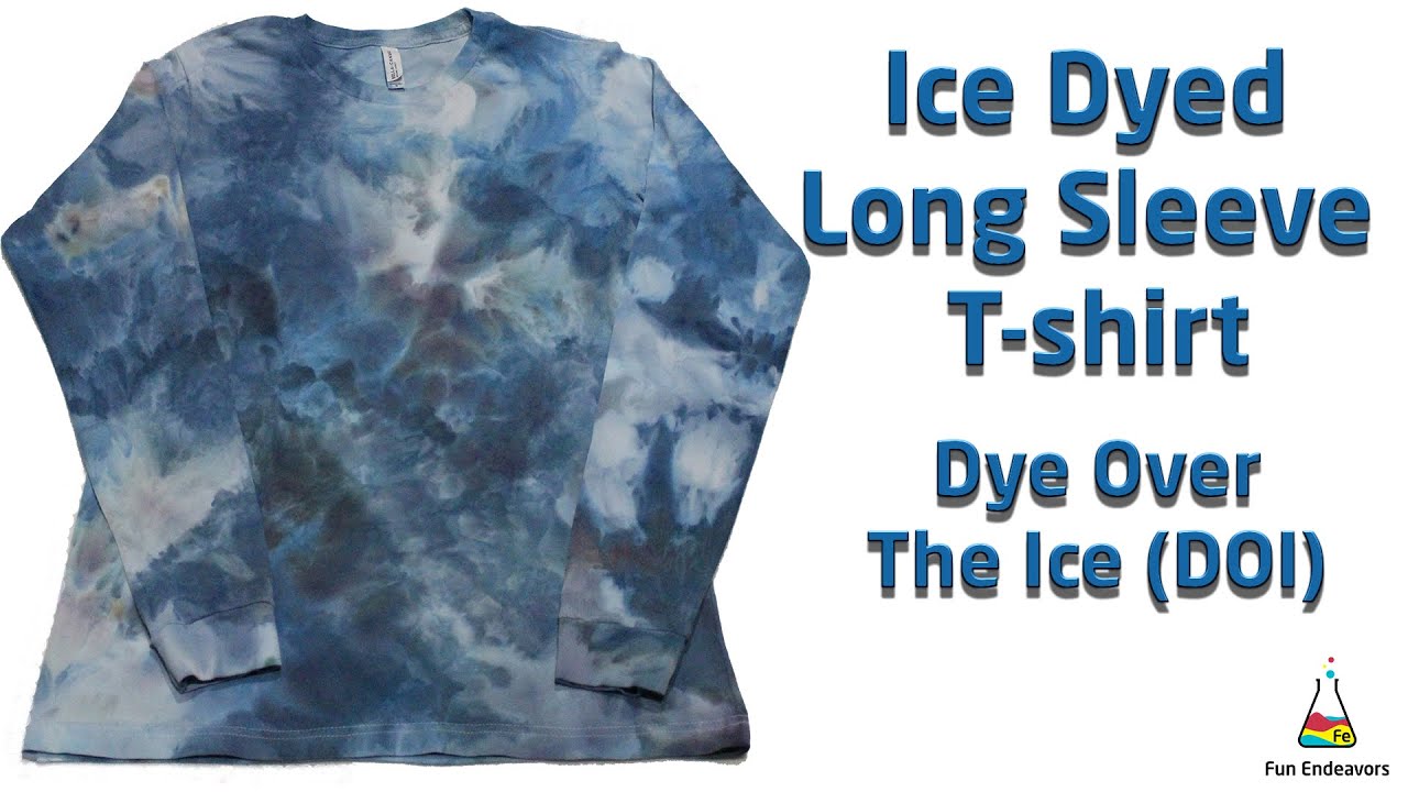 Tie Dye Designs: Stormy Sky Ice Dyed T-shirt [Tall Deep Scrunches]