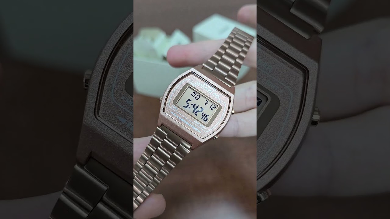 Rel&oacute;gio Casio Digital Vintage Feminino Ros&eacute; B640WC-5ADF