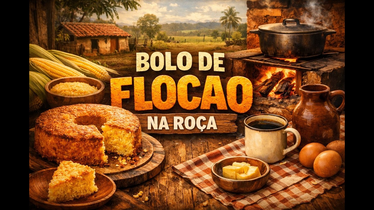 É Assim que Faço Meu Bolo de Flocão na Roça