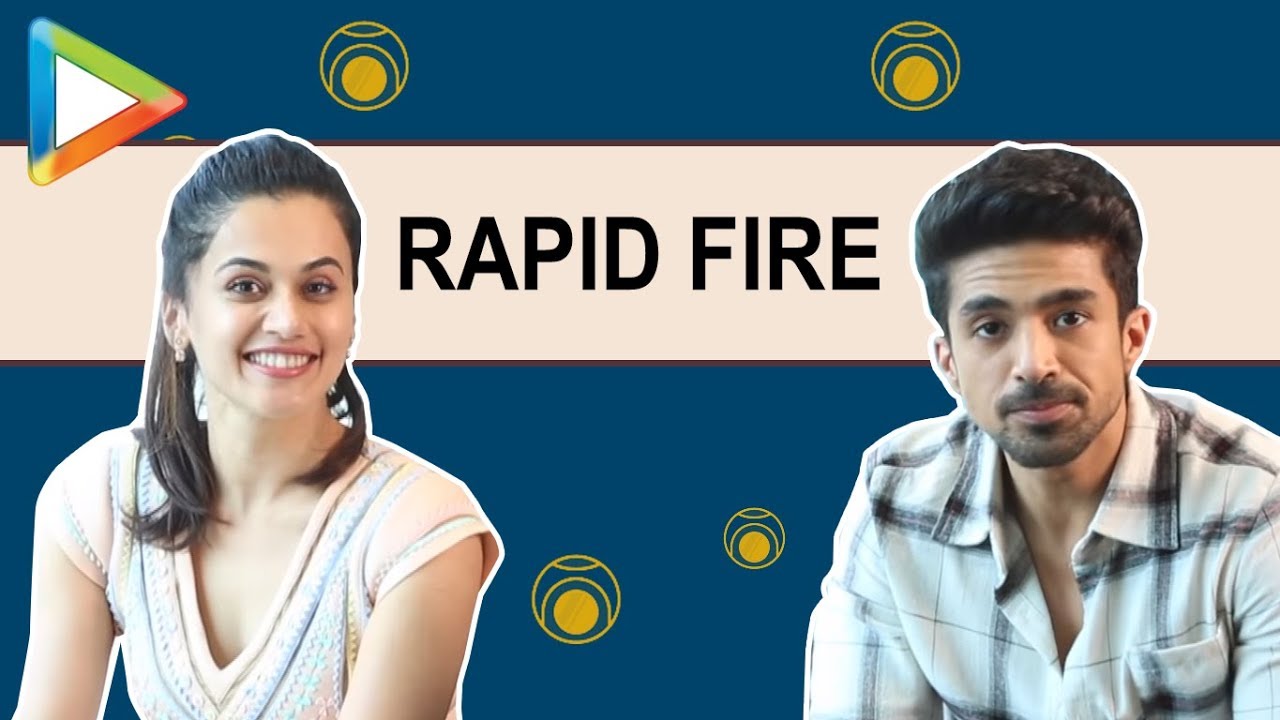 Saqib Saleem Falls On Floor After Hearing Taapsee Pannu's HILARIOUS Rapid Fire Answers!!!