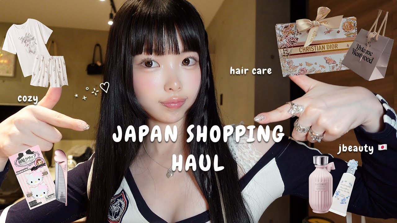 japan shopping haul 🎀🤍 cute loungewear, japanese haircare, body care, vivienne westwood, dior beauty