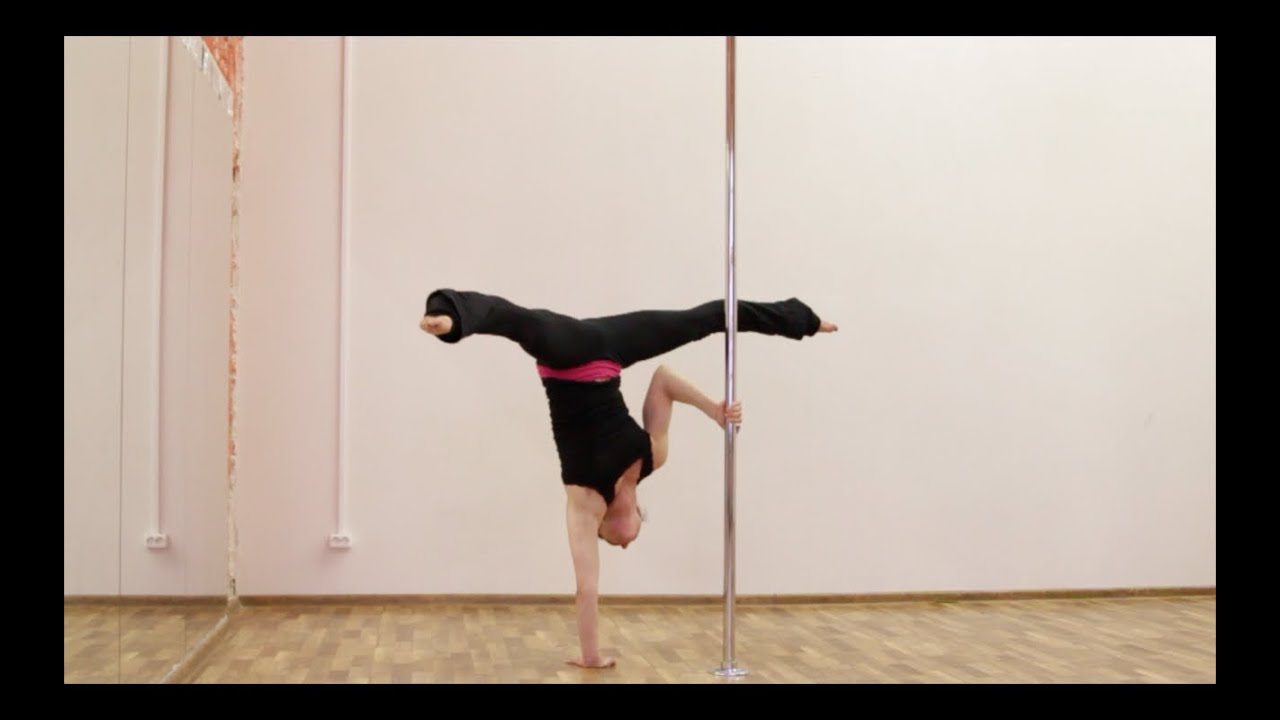 Стойки у пилона - обучающее видео Часть 1 (Pole Handstands Tutorial in Russian Part 1)