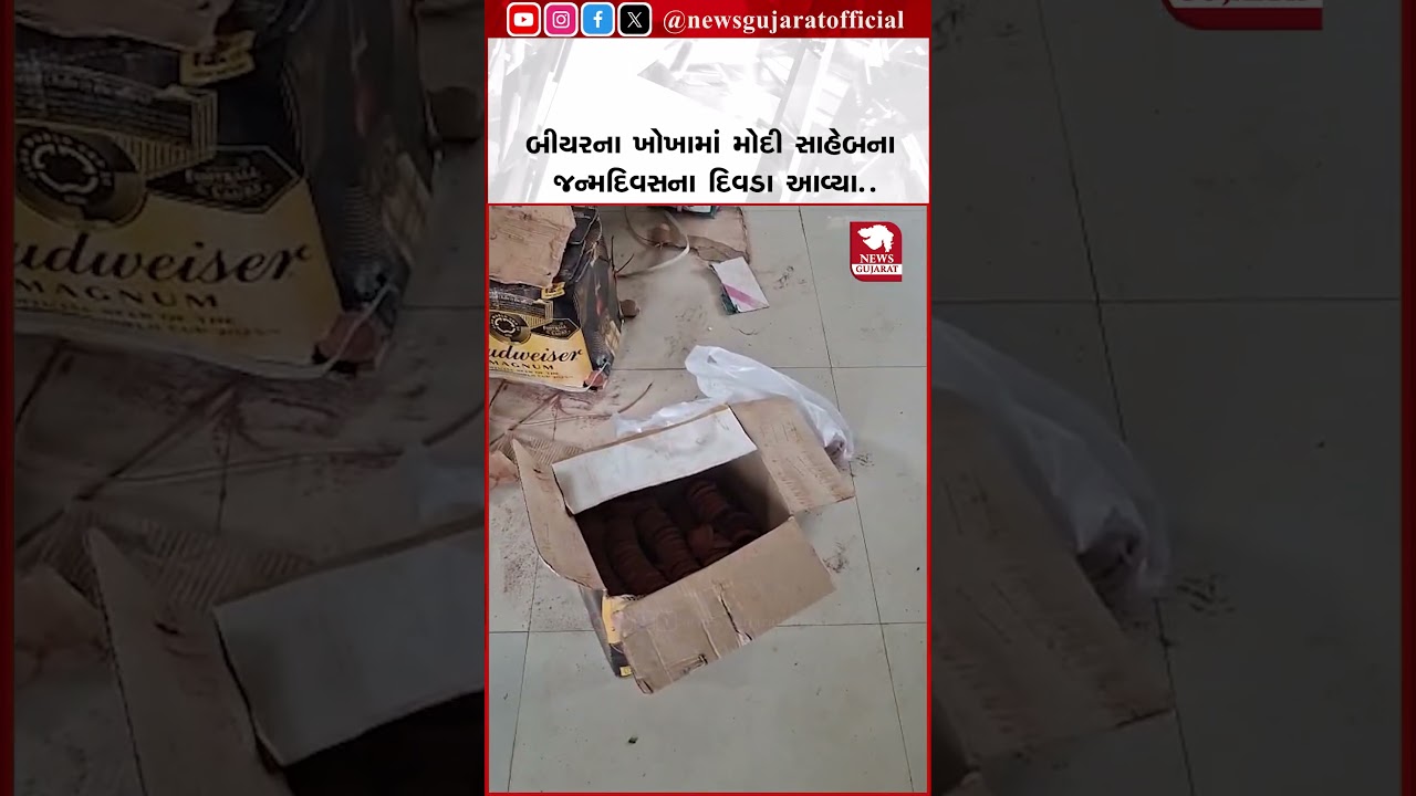 Gondal Diya  | બીયરના ખોખામાં મોદીજીના જન્મદિવસના દીવા! કોંગ્રેસના આક્ષેપથી સવાલો | Rajkot News