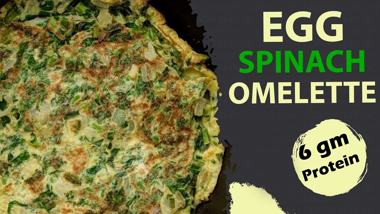 High Protein Egg Spinach Omelette Recipe For Breakfast |  पालक और अंडे का आमलेट  | IMWOW