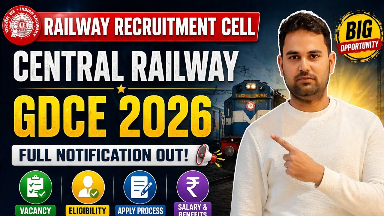 RRC Central Railway GDCE 2026 🔥 Full Notification | Vacancy, Eligibility, Apply Process #RRC 