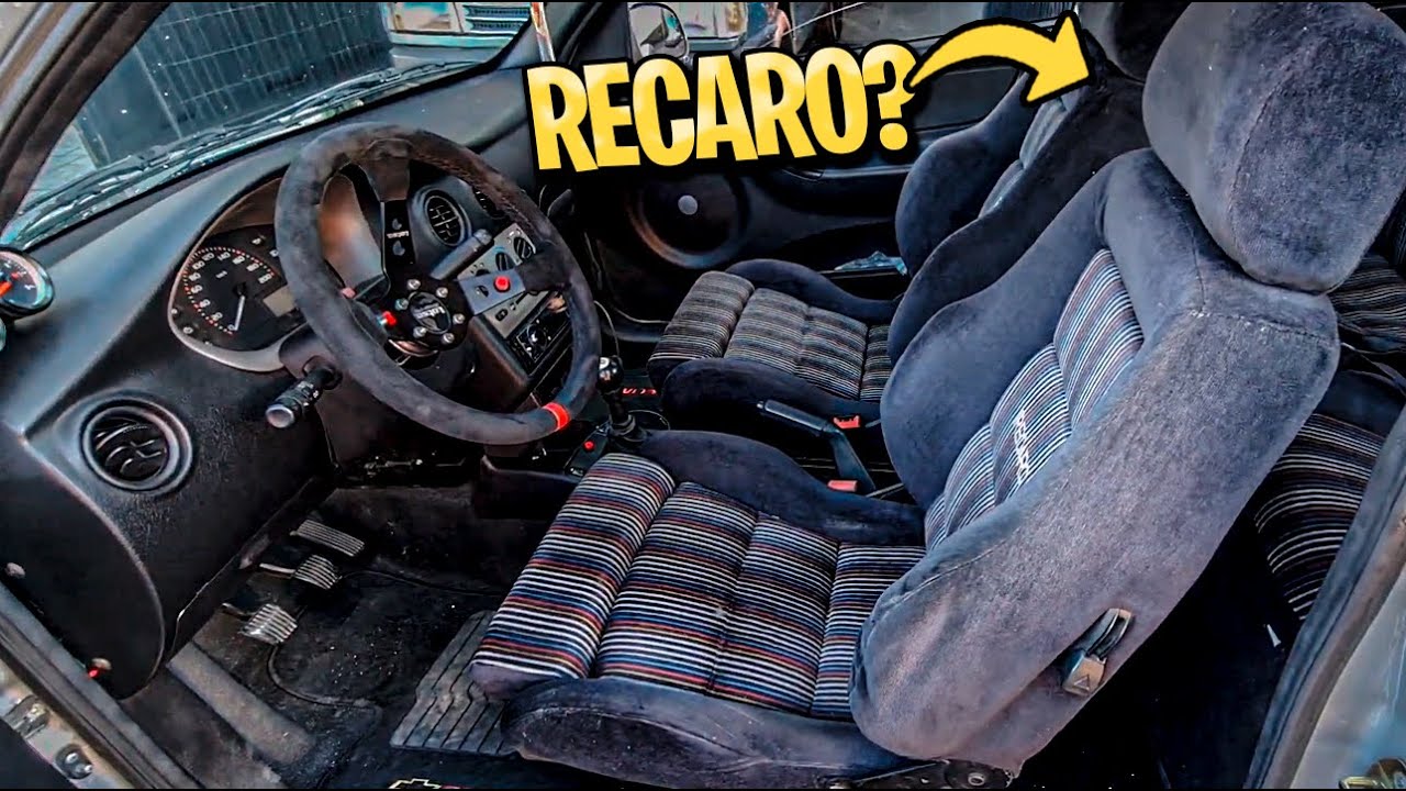 CELTA COM BANCOS RECARO DE CORRIDA OU DIA A DIA? ADAPTA&Ccedil;&Atilde;O FENIX GARAGE