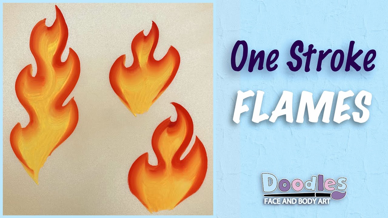 One Stroke Flame: урок по аквагриму