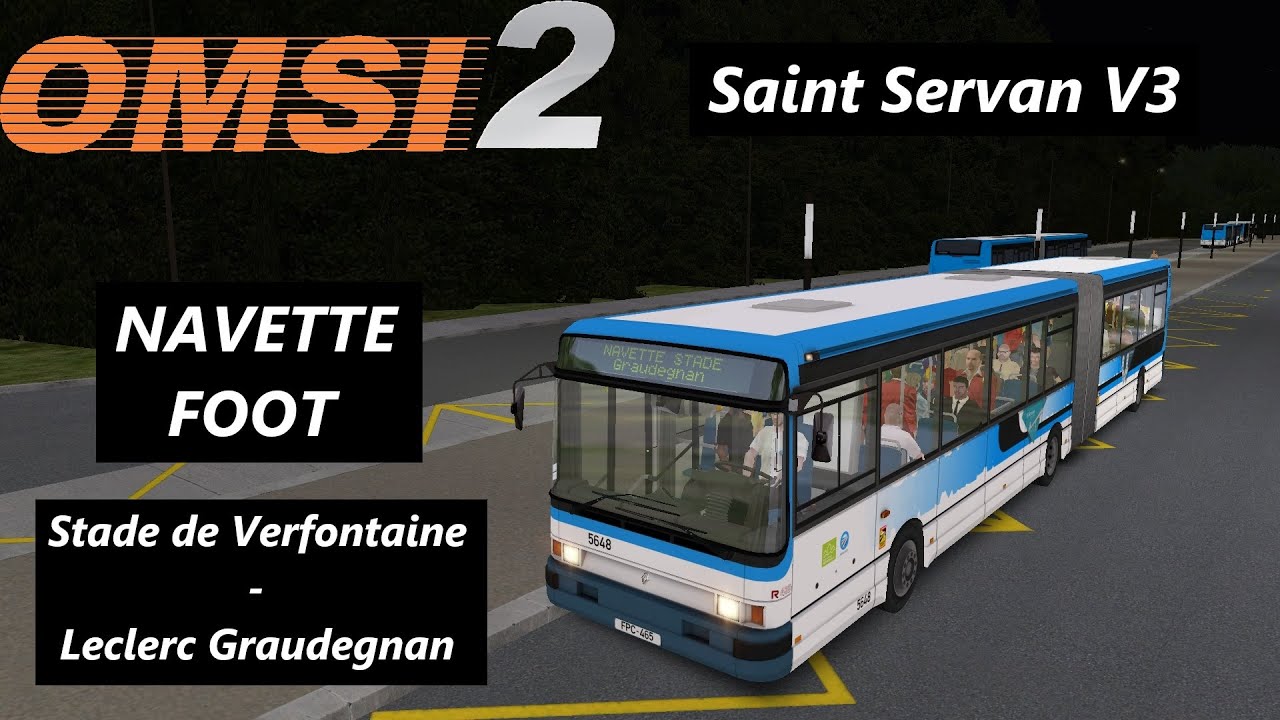 Saint Servan V3 - Navette Foot 3 (Stade - Graudegnan) - Renault R418 | OMSI 2