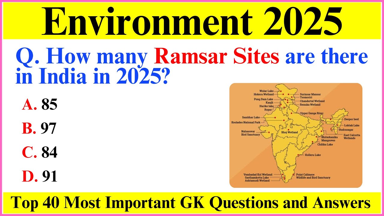 Environment 2025 Current Affairs | Environment & Ecology 2025 | Current Affairs 2025 | MCQ MASTERY