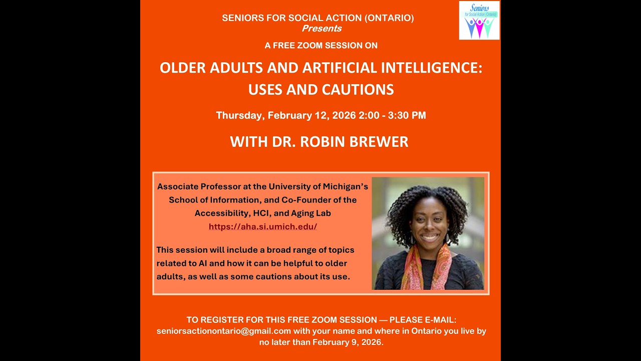 OLDER ADULTS AND ARTIFICIAL INTELLIGENCE: USES AND CAUTIONS WITH DR. ROBIN BREWER