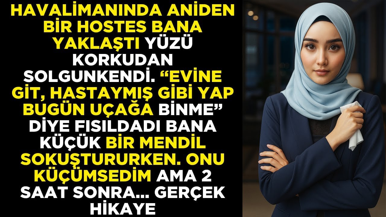 Bugün Uçağa Binme! Pramugari Bana Bir Not Sıkıştırdı… Gerçek Şok Ediciydi!