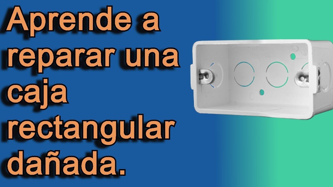 Como reparar una caja rectangular Dañada de un Tomacorriente.