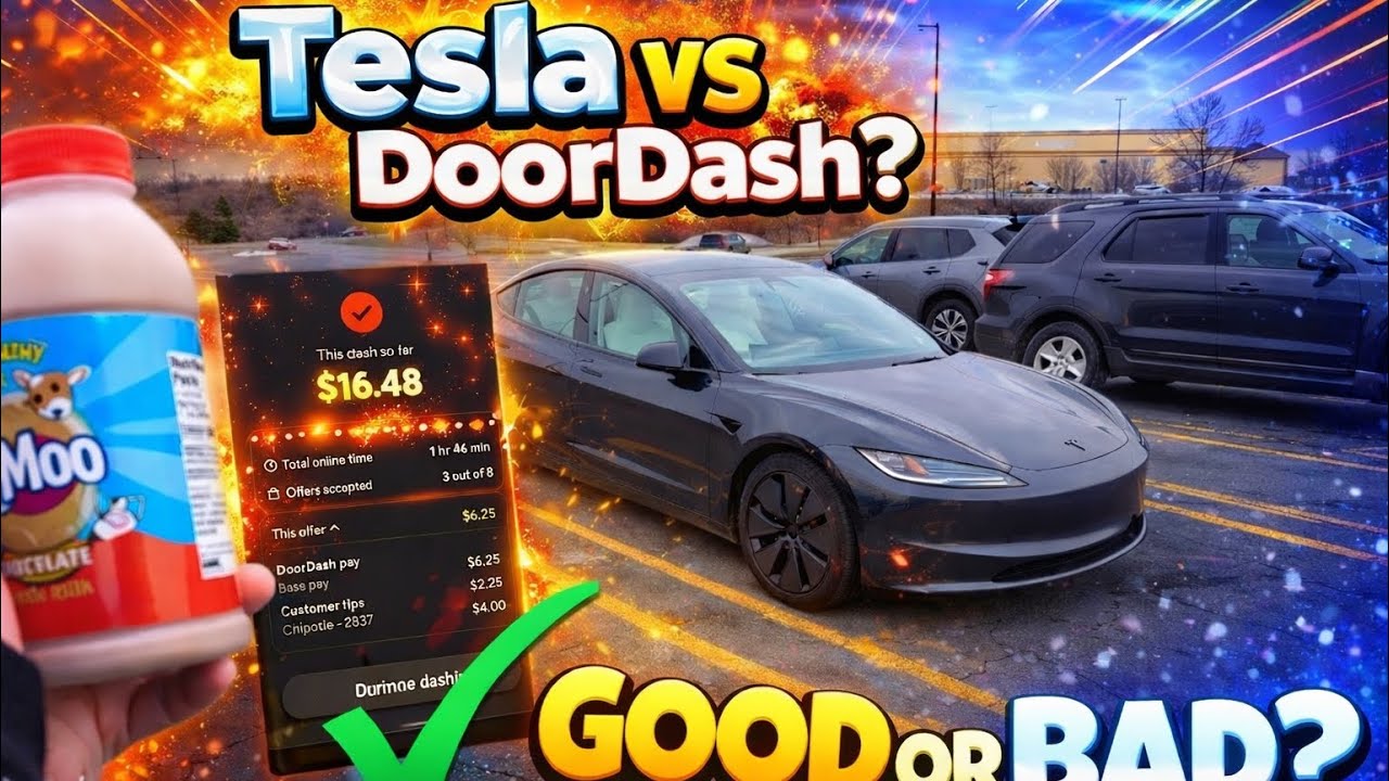 Tesla FSD Took Over My DoorDash Shift… Here Is The Result!