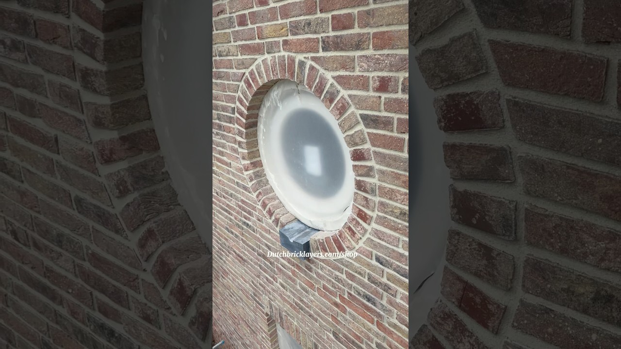 Bricklaying round window #architecture #asmr #bricklayer