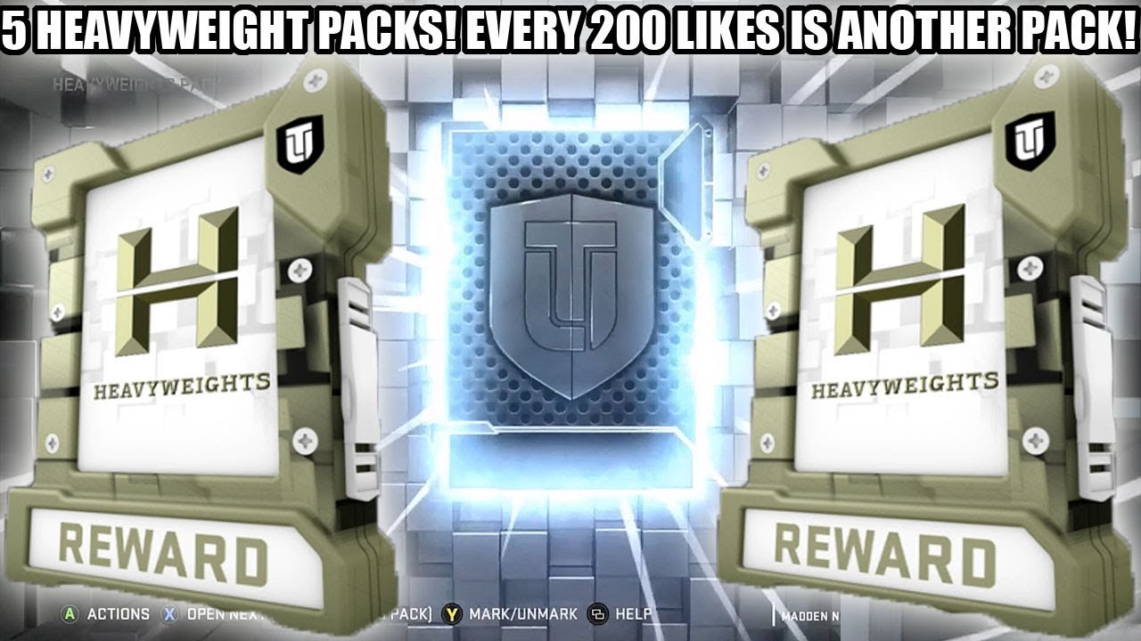 5 HEAVYWEIGHT PACKS! EVERY 200 LIKES IS ANOTHER PACK! | MADDEN 19 ULTIMATE TEAM