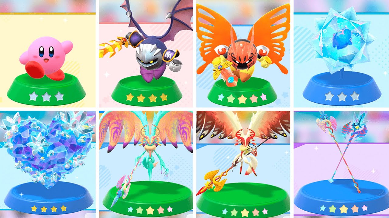 Kirby and the Forgotten Land + Star-Crossed World - All 342 Figures Showcase (256 Main Story/86 DLC)