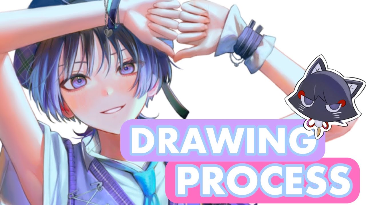 【作業用】🐈【Drawing Process】🎨Wanderer / Genshin  [ Procreate ]