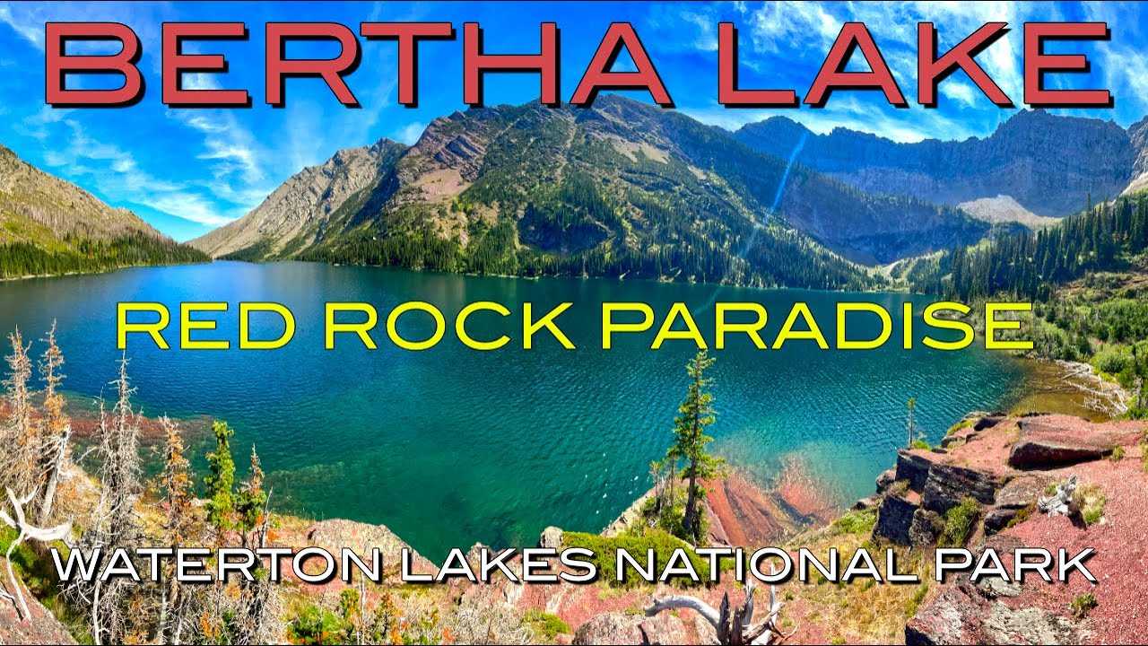 Hiking around a red rock paradise at 1,800m | Bertha Lake, Waterton Lakes National Park