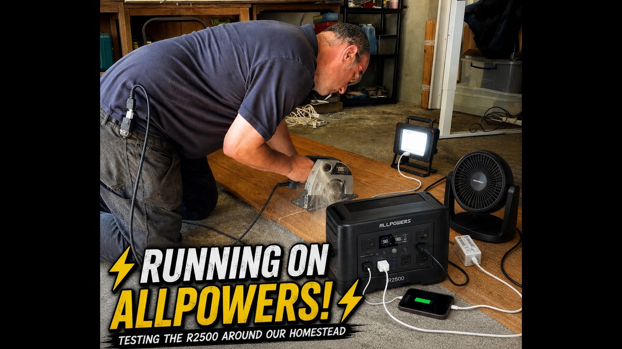 ☀️ Testing the ALLPOWERS R2500 on Our Homestead! 🔋