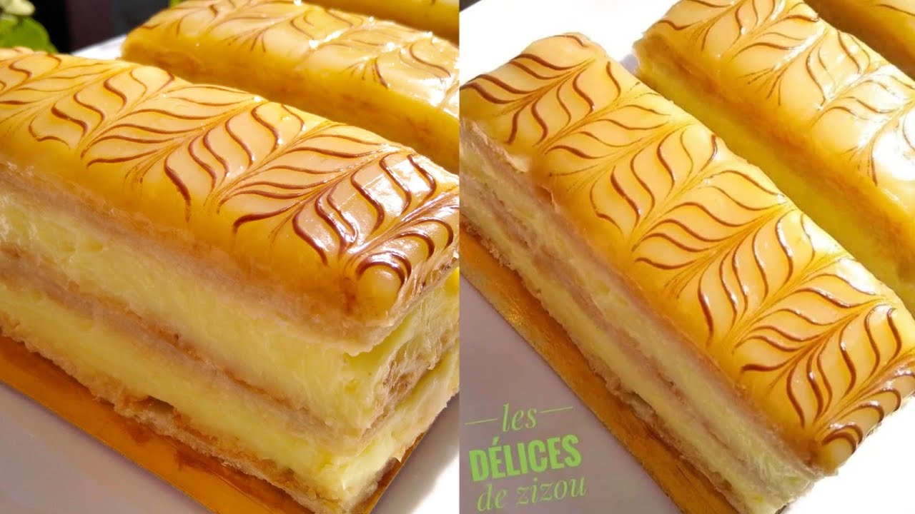 mille feuilles au citron 🍋💛🍋💛 recette facile à réaliser #millefeuille #patisseriemaison #pâtisserie