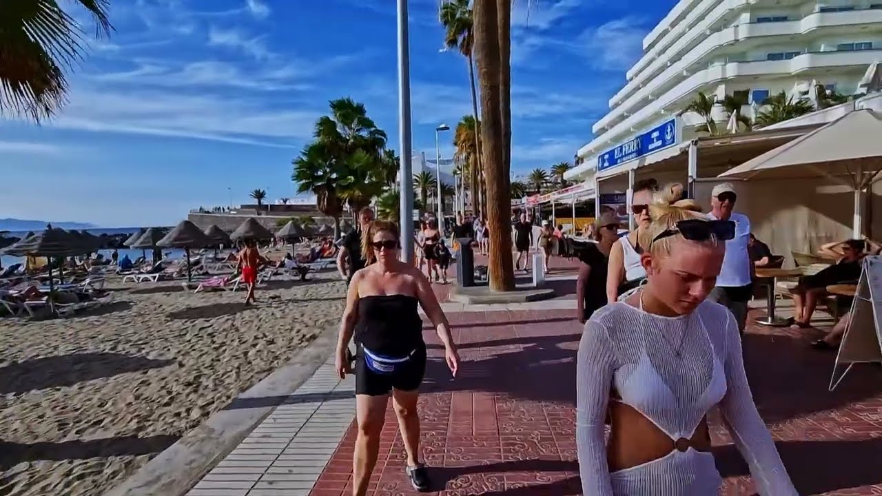 Playa de la Pinta, del Bobo, Torviscas ❤️ Walking, Arona, Las Americas, Adeje, Tenerife, Teneriffa