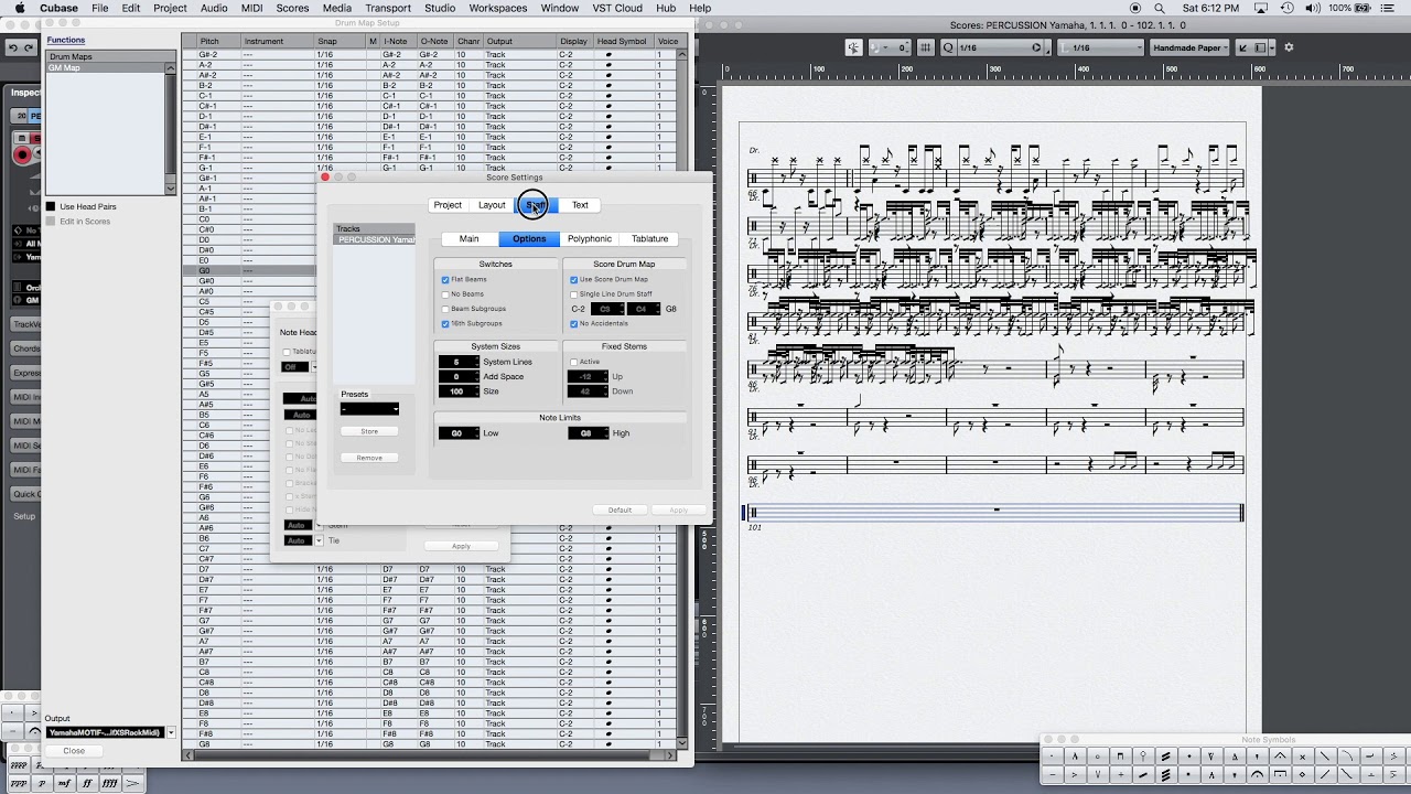 Cubase Pro 9.5 Drum Kit Scoring