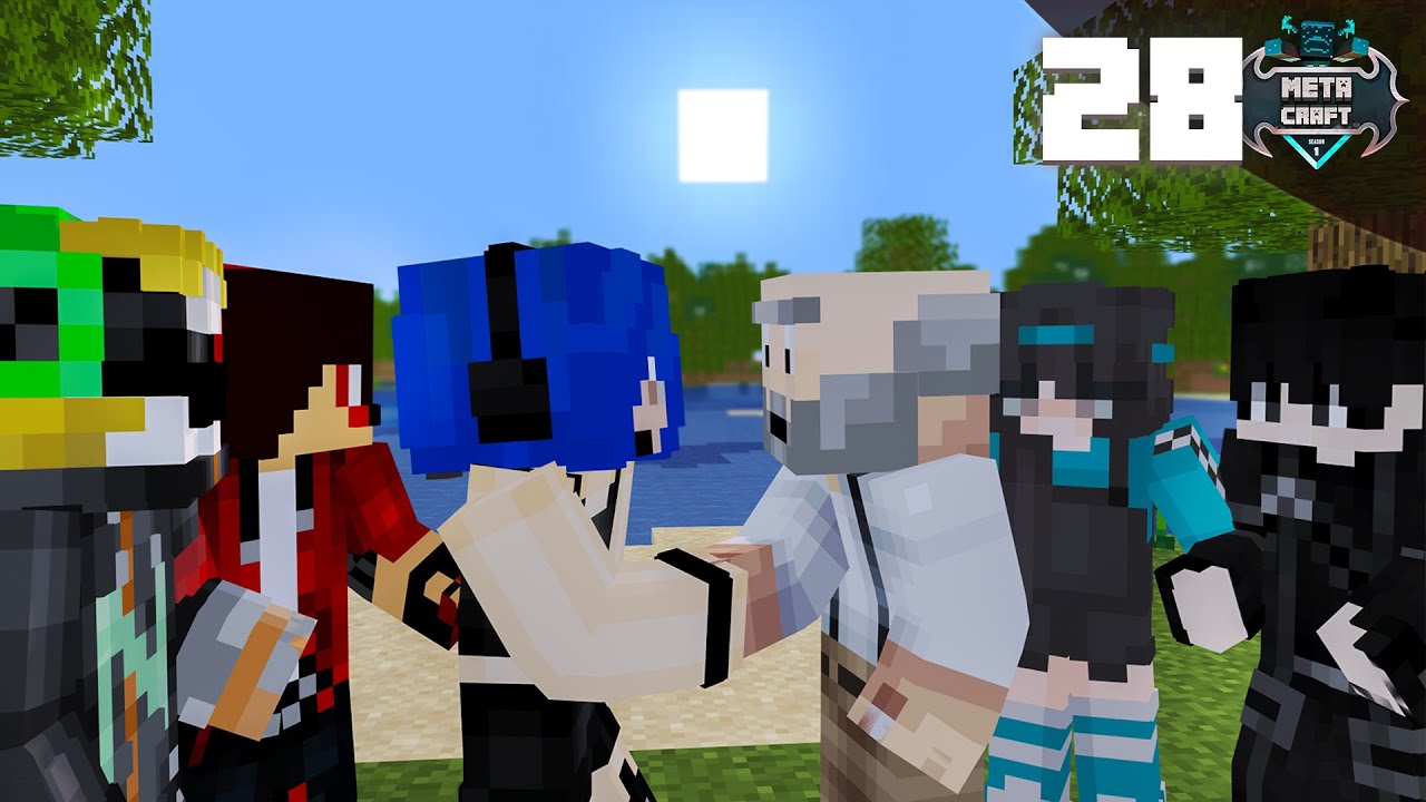 بیست و هشتمین روز با تراب و لیندا و علی آشنا شدم || Minecraft #28 (Metacraft)