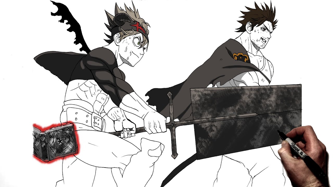 How To Draw Asta & Yami | Step By Step | Black Clover
