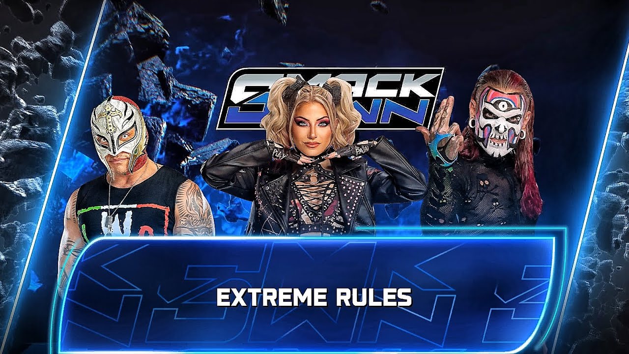 Rey Msyerio Vs Jeff Hardy Vs Alexa Bliss - Extreme Rules Match At WWE Smackdown